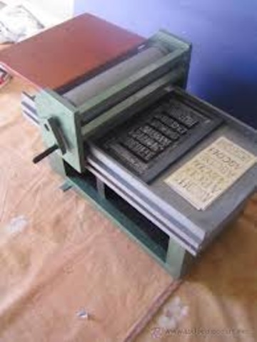 Máquina tipográfica planocilíndrica