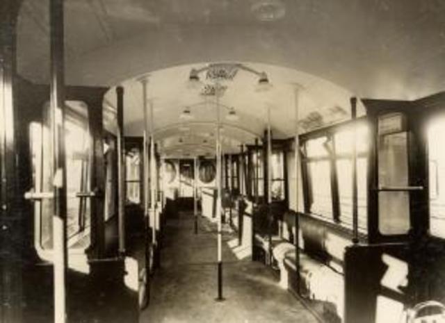 The Interior View Of A Tralier Car