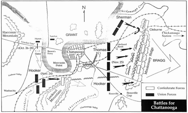 Union forces win Chattanooga