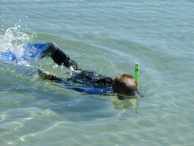 my first snorkel in open water