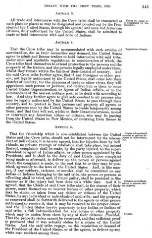 "The Crow Friendship Treaty"