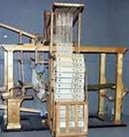 Basile Bouchon and Jean- Baptiste Falcon create punch cards