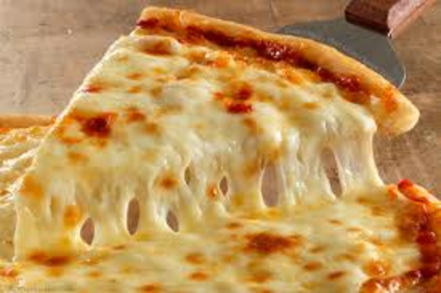 first time eating cheese pizza