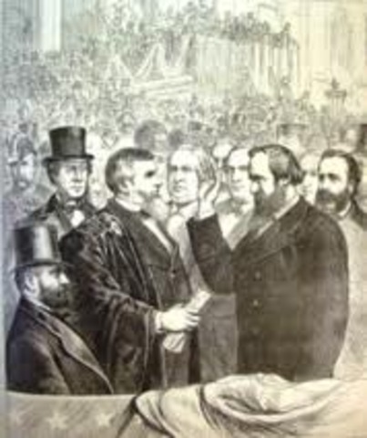 Hayes sworn in as the 19th president
