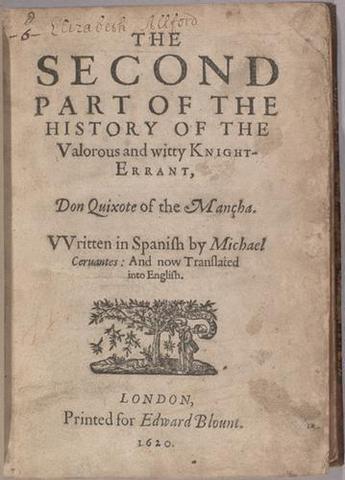 Published the second part of don Quijote