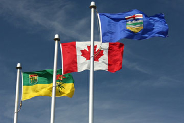 Saskatchewan and Alberta join Canada.