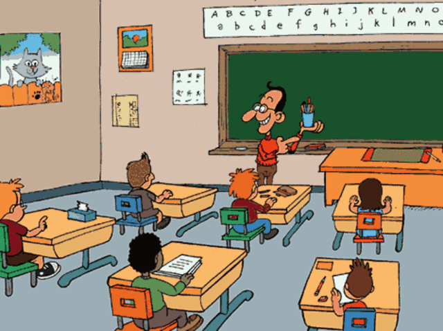 Le premier jour d'école.