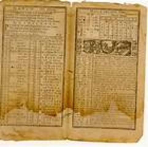 Includes letters in almanac.