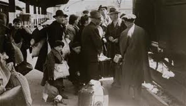 First group of German and Austrian Jews are deported to ghettos in eastern Europe.