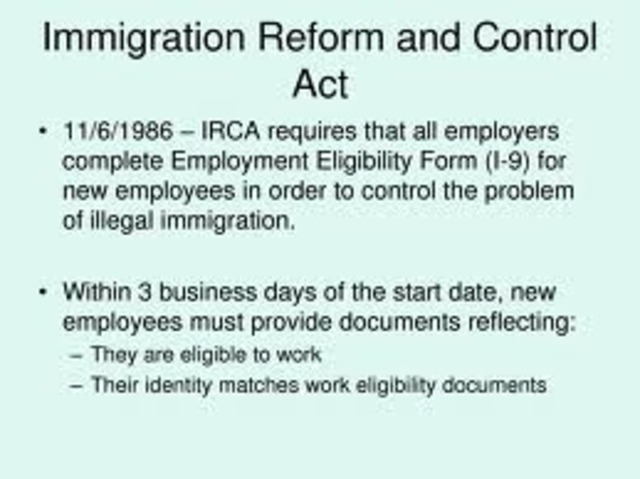 The Immigration Reform and Control Act