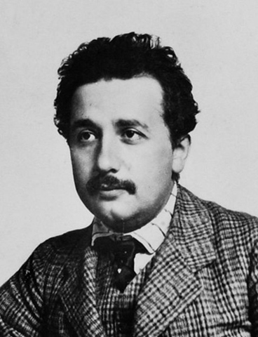 Einstein in a typical outfit.