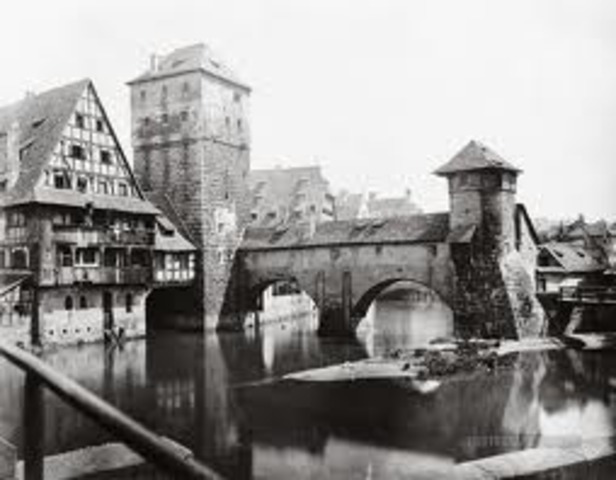 The war crimes tribunal is convened at Nuremberg, Germany.