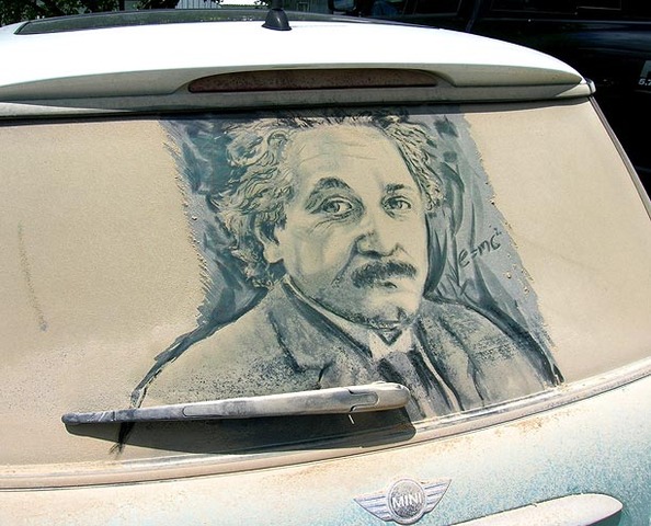 Dirty Car Art- Einstein