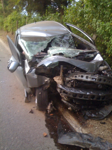 milagro accidente automovilistico