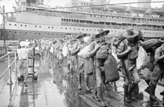 Over 15,000 Australians become prisoners of war.
