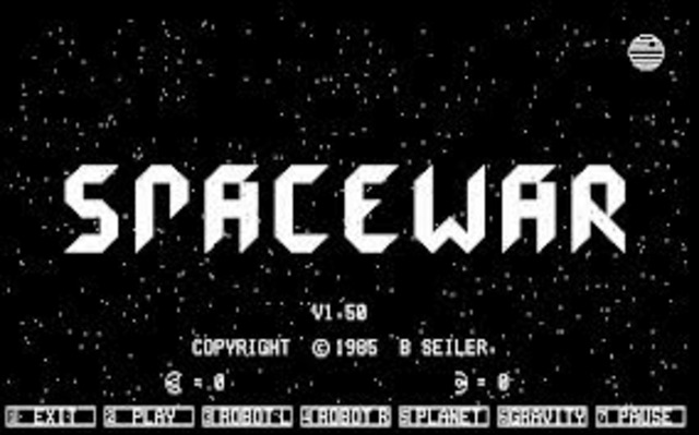 The first computer game Spacewar Computer Game invented by Steve Russell and MIT