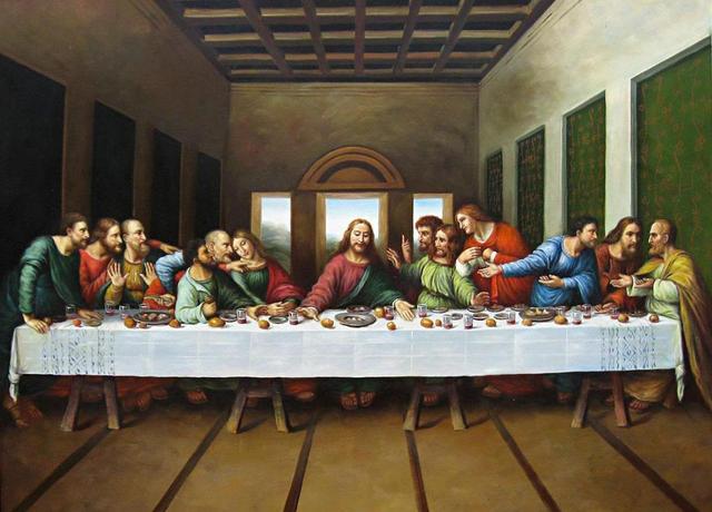 da Vinci paints The Last Supper