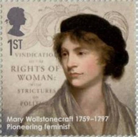 1792 Mary wollstonecraft critques female educational restrictions in A Vindication of the Rights of Women