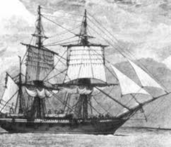 Charles Darwin serves as naturalist on HMS Beagle