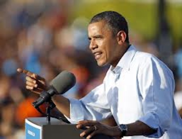 Barrack Obama re-elected president.