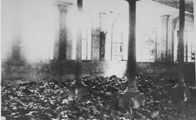 Approximately ten thousand Jews, who had arrived in the Lódz ghetto some six months earlier from Germany, Luxembourg, Vienna, and Prague, are deported to Chelmno. Their baggage is confiscated before they board the train.