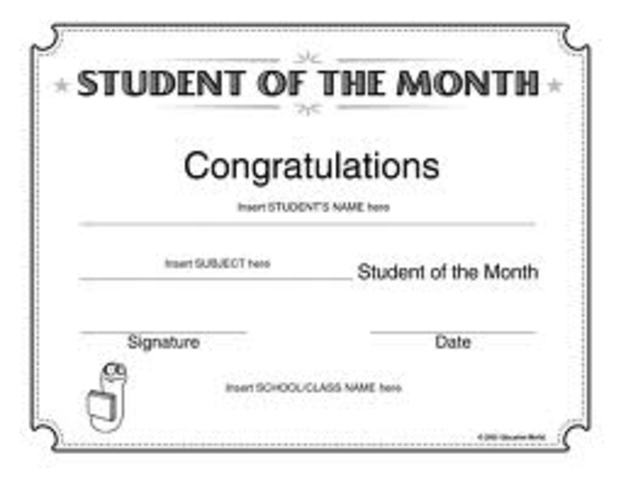 Student of the Month