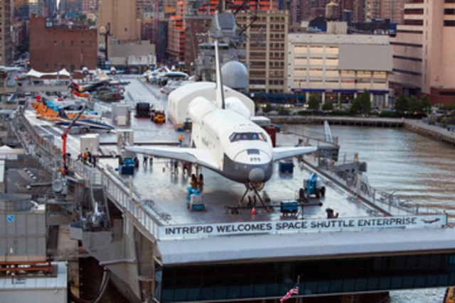 ENTERPRISE Space Shuttle lauched to public at Intrepid