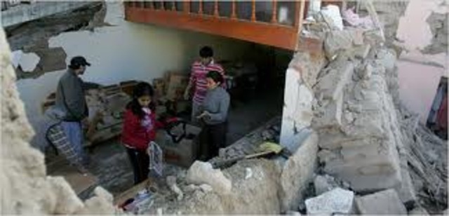 An earthquake measuring 8.0 strikes the central coastal area of Peru leaving 500 dead
