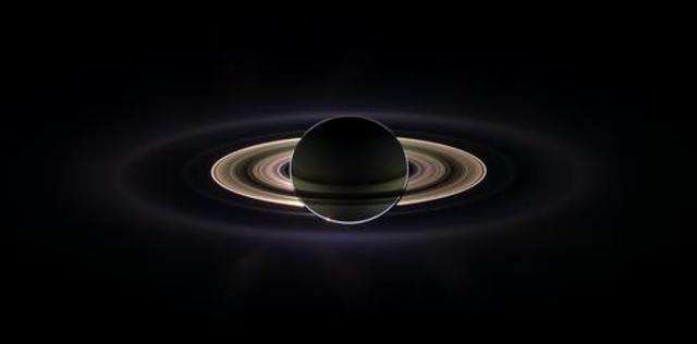 Sun behind Saturn
