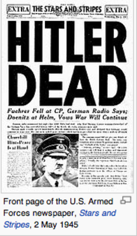 Hilter commits suiside