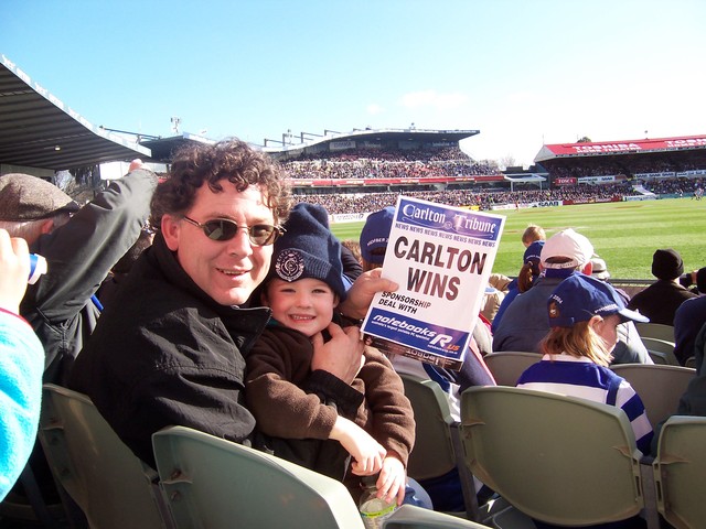 I started to support the Carlton footy club