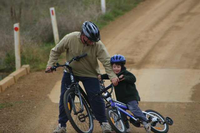 learning to ride a bike