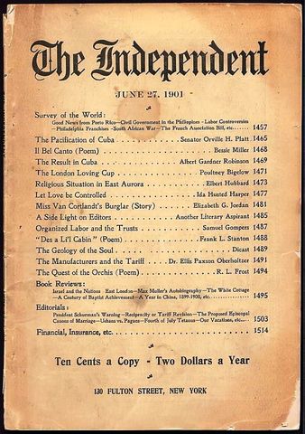 Publishes first of 143 poems