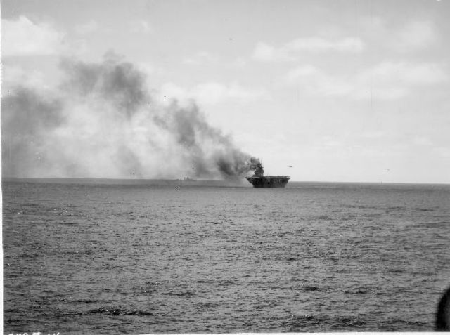 The U.S. navy deafeats the japanease navy at the Battle of Midway