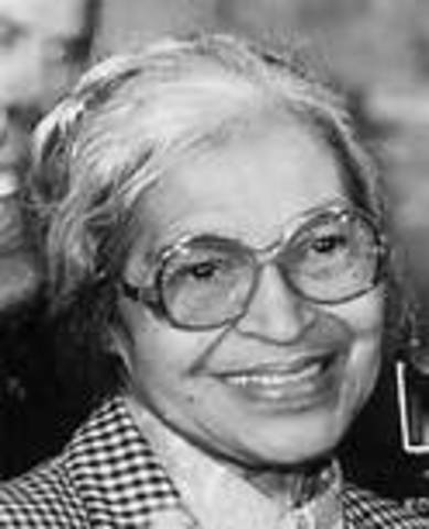 Rosa Parks refuses to give up her bus seat