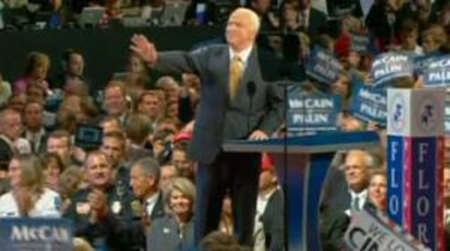 John McCain accepts the the Republican presidential nomination