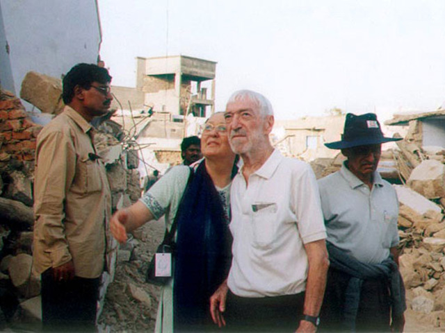 Ferrer lived on the ground to the natural disasters in India.