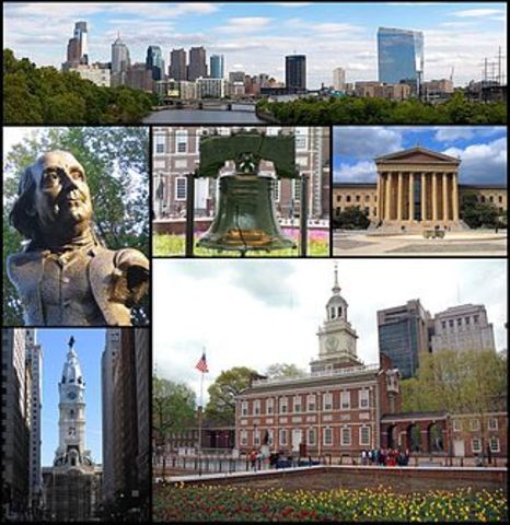 William Penn begins the City of Philadelphia