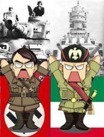 1936: Hitler and Mussolini form the "Axis"