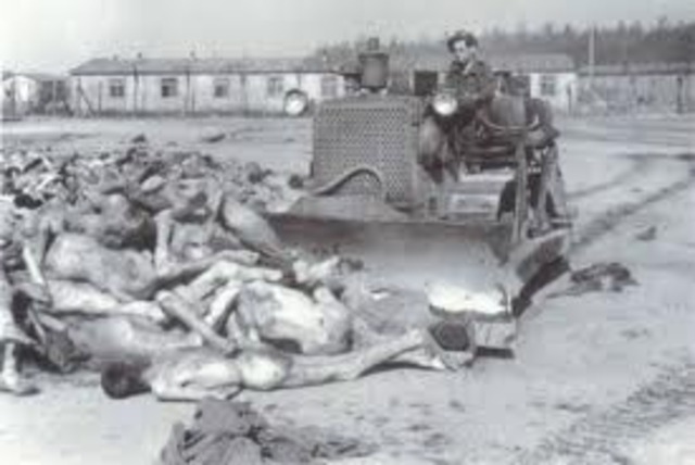 Troops from the United States liberate survivors from the Buchenwald and Dachau concentration camps.