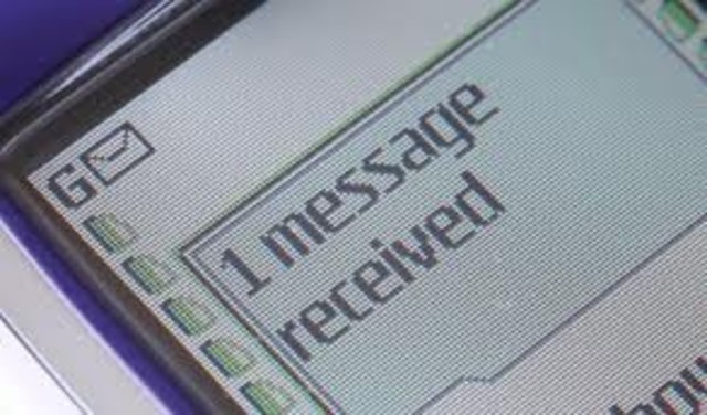 first commercial texting