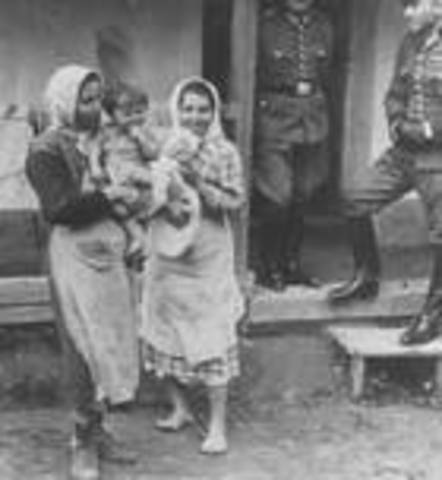 March	All Gypsies in Germany and Nazi occupied countries, with few exceptions, are arrested and deported to Auschwitz-Birkenau.