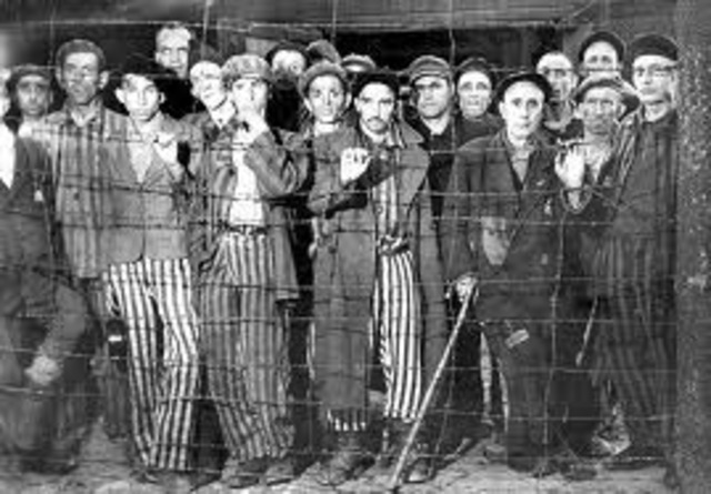 Troops from the United States liberate survivors from the Buchenwald and Dachau concentration camps.
