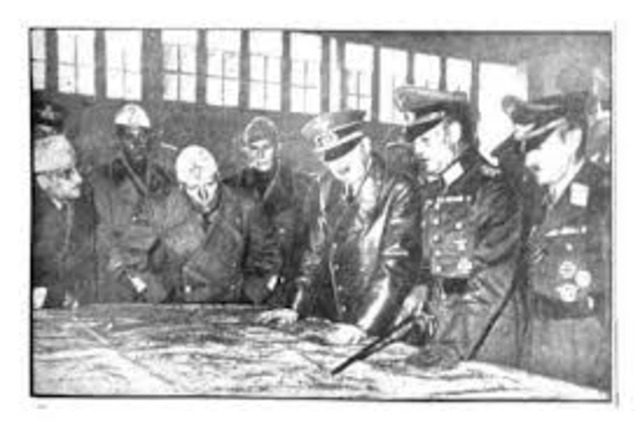 Hitler violates the Versailles Treaty by renewing the compulsory military draft.