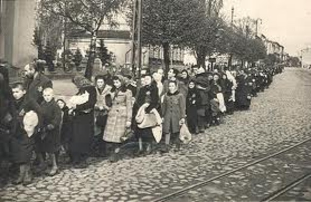 Approximately ten thousand Jews, who had arrived in the Lódz ghetto some six months earlier from Germany, Luxembourg, Vienna, and Prague, are deported to Chelmno. Their baggage is confiscated before they board the train.