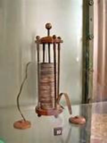 Alessandro Volta invents the Battery