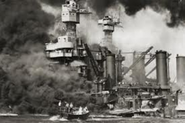 Japan attacks Pearl Harbor.