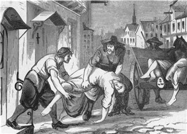 ca. 1350 Den sorte død rammer Danmark