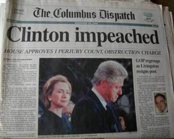 U.S. President Cliton impeached