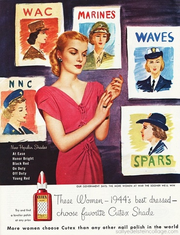 WW2 era Cutex nail polish ad